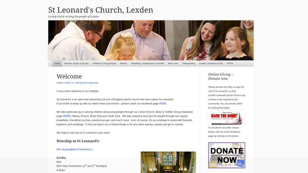 Screenshot of the The Parochial Church Council Of The Ecclesiastical Parish Of St Leonard's, Lexden website