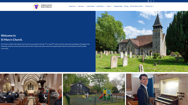 Screenshot of the The Parochial Church Council Of The Ecclesiastical Parish Of Stoke D'abernon website