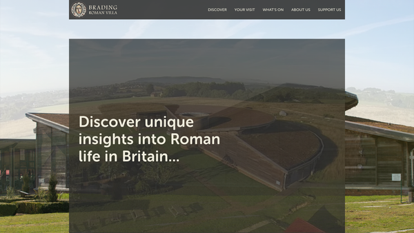 Screenshot of the Brading Roman Villa Trust website