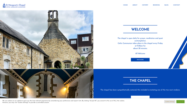Screenshot of the The Mary And Margaret Charity website