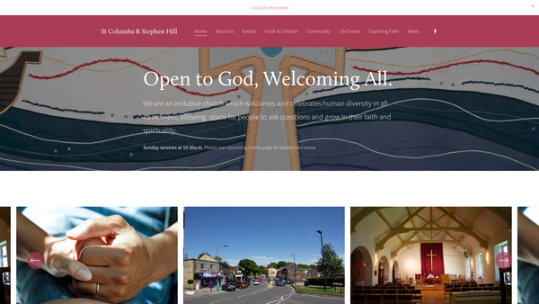 Screenshot of the Parochial Church Council Of The Ecclesiastical Parish Of St Columba, Crosspool website