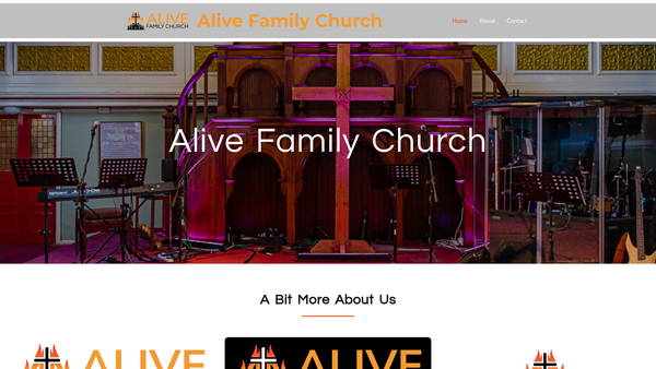 Screenshot of the Alive Christian Ministries website