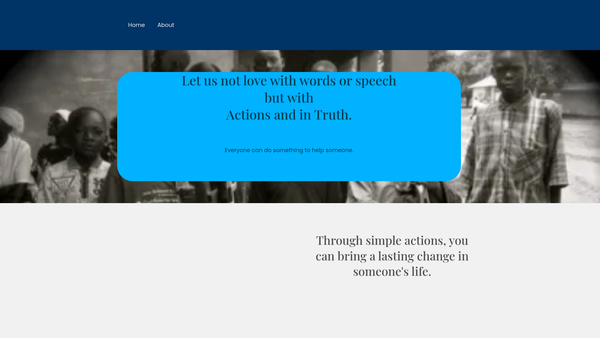 Screenshot of the Actions In Truth website