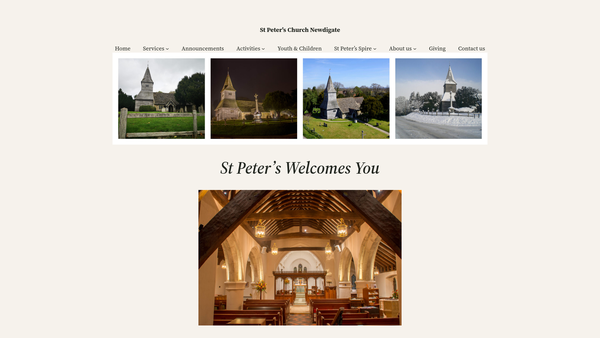 Screenshot of the The Parochial Church Council Of The Ecclesiastical Parish Of Newdigate website
