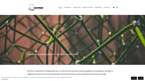 Screenshot of the Octopus Community Network website