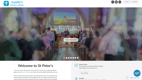 Screenshot of the The Parochial Church Council Of The Ecclesiastical Parish Of St Peter, Bishop's Waltham website