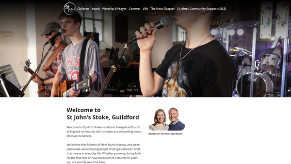 Screenshot of the The Parochial Church Council Of The Ecclesiastical Parish Of Stoke-Next-Guildford website