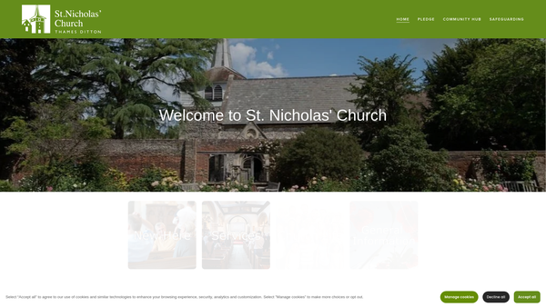Screenshot of the The Parochial Church Council Of The Ecclesiastical Parish Of Thames Ditton website
