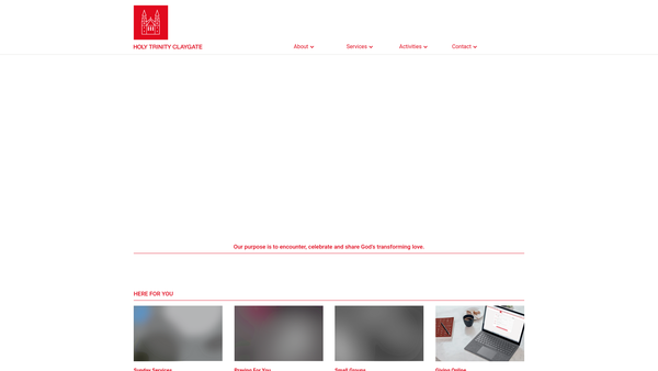 Screenshot of the The Parochial Church Council Of The Ecclesiastical Parish Of Claygate website