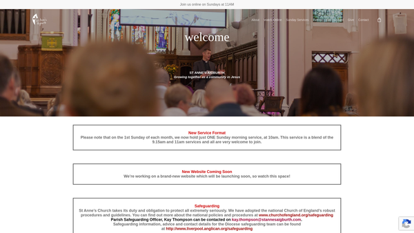 Screenshot of the The Parochial Church Council Of The Ecclesiastical Parish Of St. Anne, Aigburth website