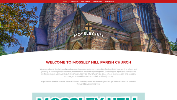 Screenshot of the The Parochial Church Council Of The Ecclesiastical Parish Of St. Matthew And St. James Mossley Hill, Liverpool website
