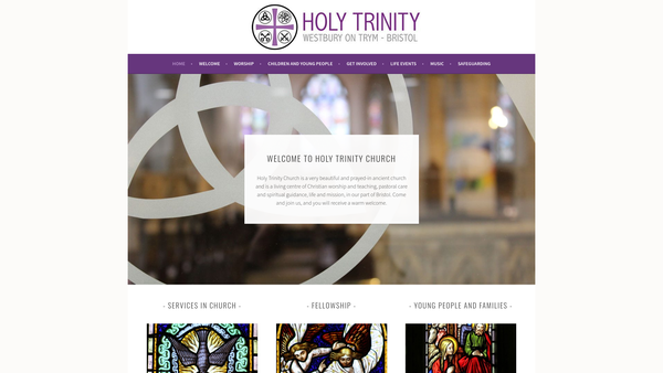Screenshot of the The Parochial Church Council Of The Ecclesiastical Parish Of Holy Trinity, Westbury-On-Trym website