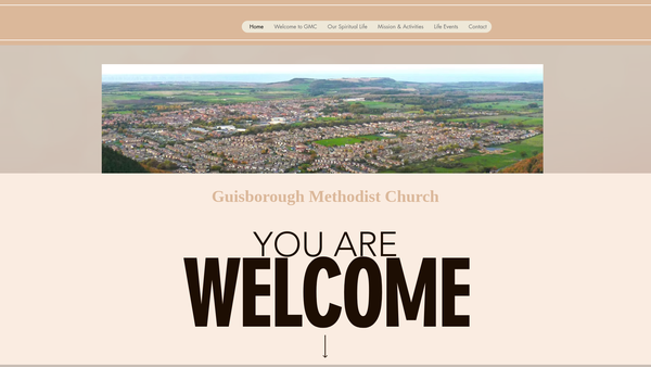 Screenshot of the Guisborough Methodist Church website