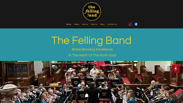 Screenshot of the The Felling Band website