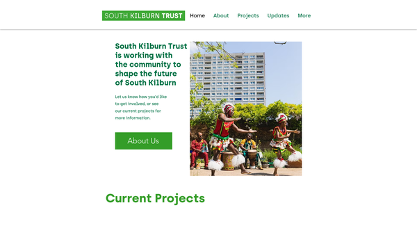 Screenshot of the South Kilburn Trust website