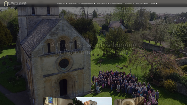 Screenshot of the The Parochial Church Council Of The Ecclesiastical Parish Of St. Mary's Iffley website