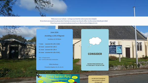 Screenshot of the Parochial Church Council Of The Ecclesiastical Parish Of St Matthews, Elburton website
