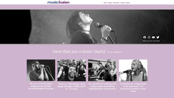 Screenshot of the Fusion Plus website