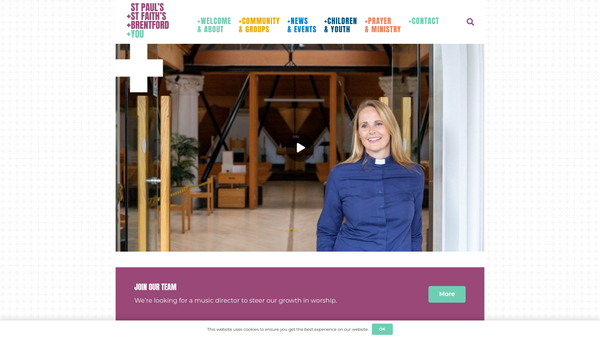 Screenshot of the The Parochial Church Council Of The Ecclesiastical Parish Of Brentford website