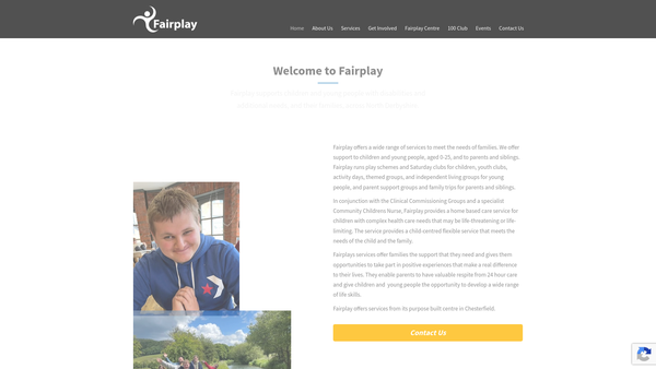 Screenshot of the Fairplay website