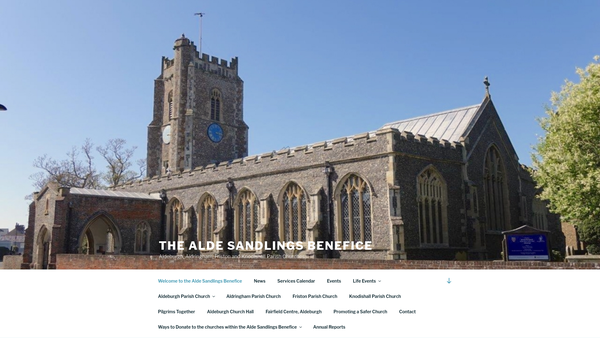 Screenshot of the The Parochial Church Council Of The Ecclesiastical Parish Of St Peter & St Paul, Aldeburgh website