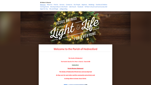 Screenshot of the The Parochial Church Council Of The Ecclesiastical Parish Of Hednesford website
