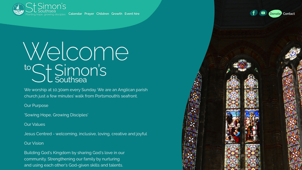 Screenshot of the The Parochial Church Council Of The Ecclesiastical Parish Of Saint Simon, Southsea. website