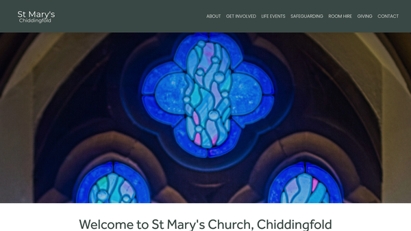 Screenshot of the The Parochial Church Council Of The Ecclesiastical Parish Of Chiddingfold website