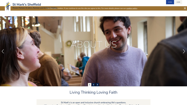 Screenshot of the The Parochial Church Council For The Ecclesiastical Parish Of St Mark's, Broomhill, Sheffield website
