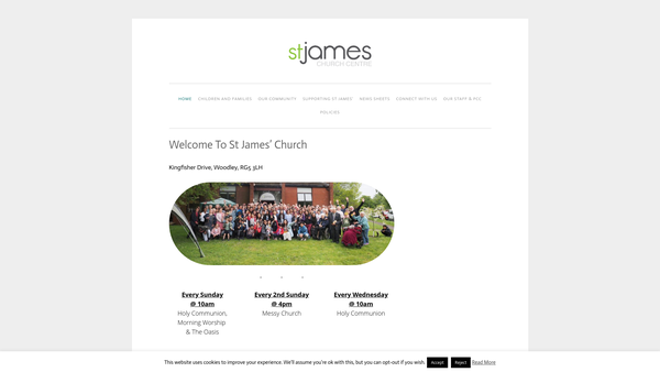 Screenshot of the The Parochial Church Council Of The Ecclesiastical Parish Of Southlake St James website