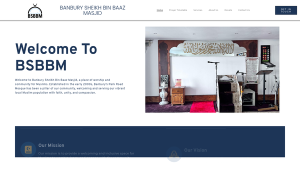 Screenshot of the Jamiat Ahl - E - Hadith Banbury website