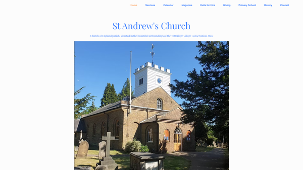 Screenshot of the The Parochial Church Council Of The Ecclesiastical Parish Of St Andrew, Totteridge website