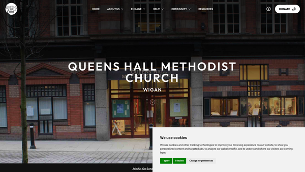 Screenshot of the Wigan Methodist Mission website