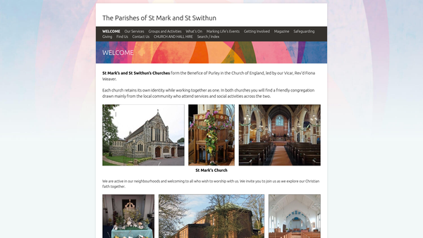 Screenshot of the The Parochial Church Council Of The Ecclesiastical Parish Of Purley, St. Mark (Woodcote) website