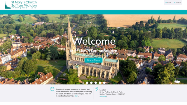 Screenshot of the The Parochial Church Council Of The Ecclesiastical Parish Of Saffron Walden website