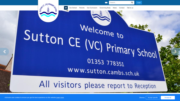 Screenshot of the Friends Of Sutton-In-The-Isle School website