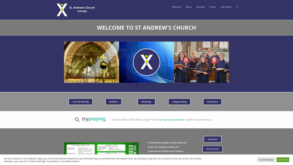 Screenshot of the The Parochial Church Council Of The Ecclesiastical Parish Of Uxbridge website