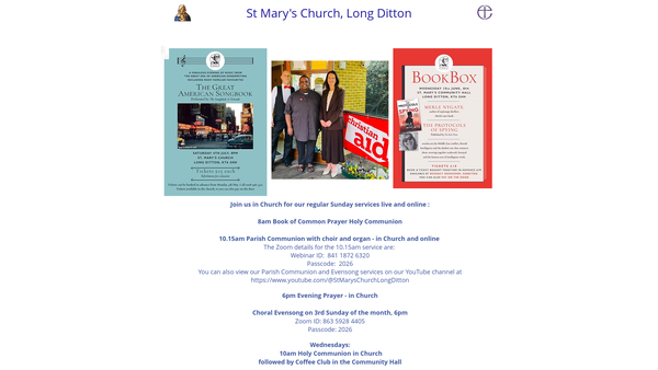 Screenshot of the The Parochial Church Council Of The Ecclesiastical Parish Of Long Ditton website
