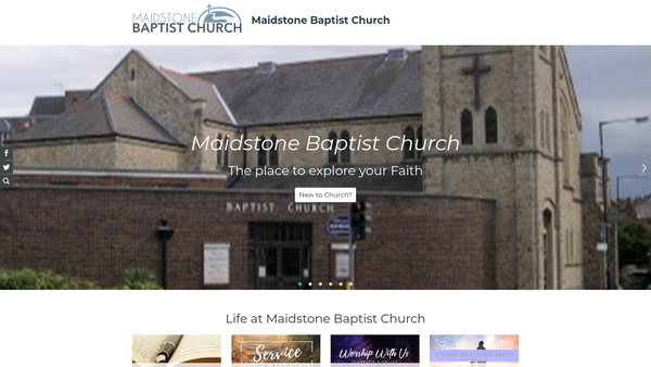 Screenshot of the Maidstone Baptist Church website