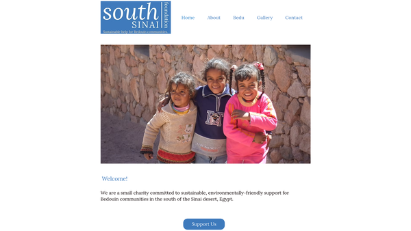 Screenshot of the South Sinai Foundation website