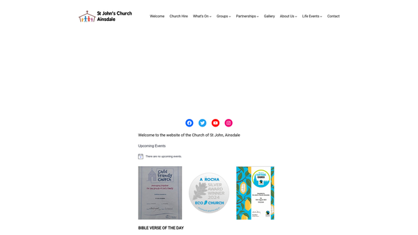 Screenshot of the The Parochial Church Council Of The Ecclesiastical Parish Of Ainsdale St John website