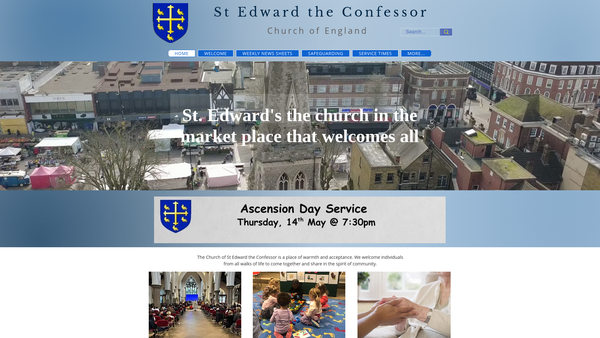 Screenshot of the The Parochial Church Council Of The Ecclesiastical Parish Of Romford website