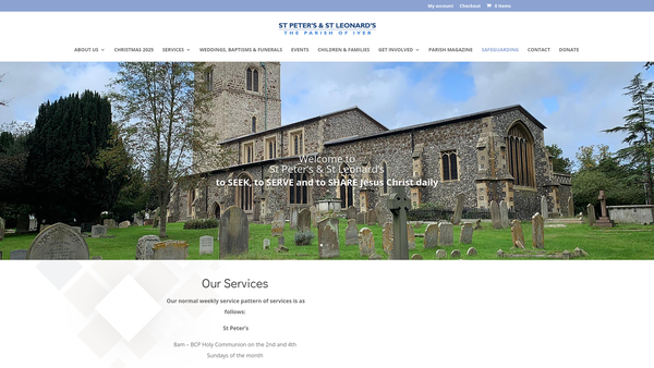 Screenshot of the The Parochial Church Council Of The Ecclesiastical Parish Of St Peter, Iver website