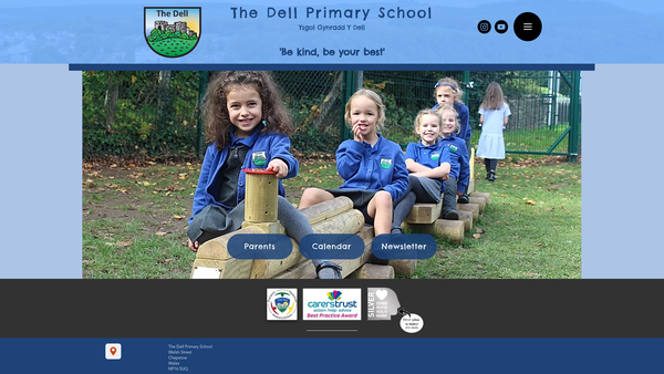 Screenshot of the The Dell Parent Teacher Association website