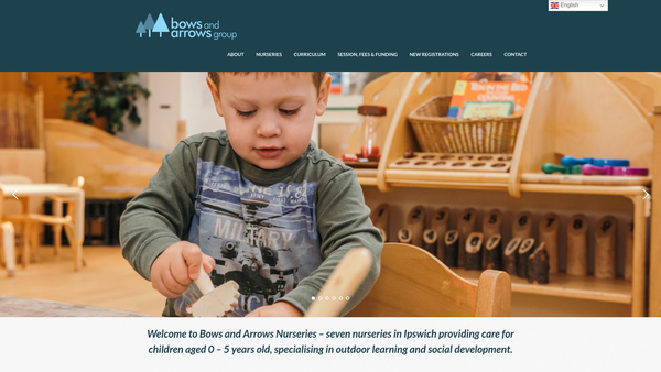 Screenshot of the Bows And Arrows website