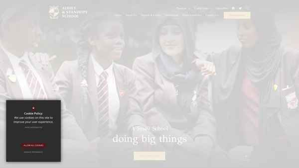 Screenshot of the H J W Wilkins Bequest website