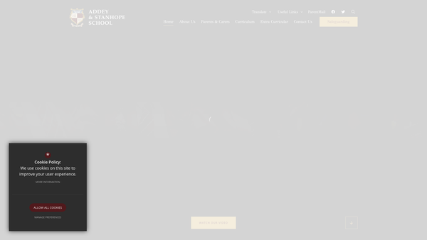 Screenshot of the Basil Howard Trust website