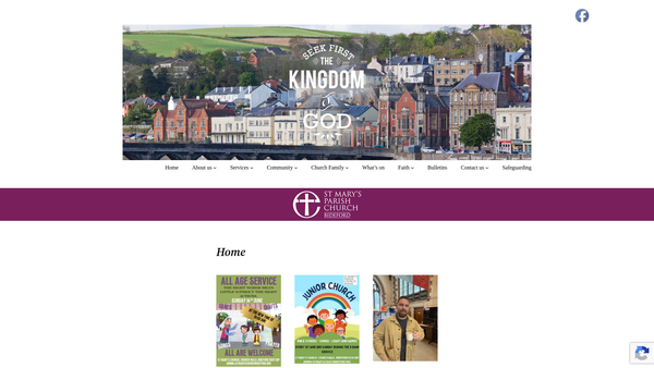 Screenshot of the The Parochial Church Council Of The Ecclesiastical Parish Of St Mary, Bideford website