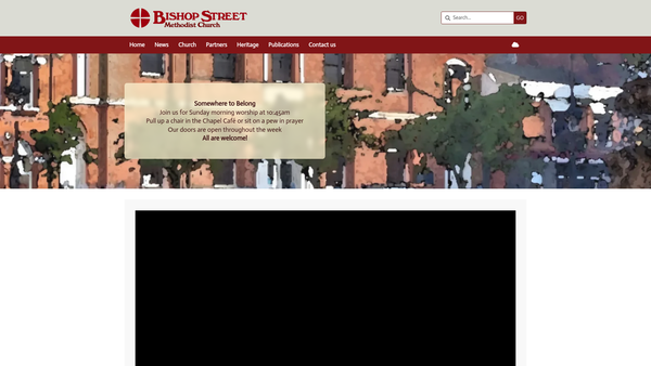 Screenshot of the Bishop Street Methodist Church Leicester website