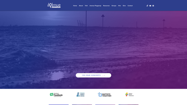 Screenshot of the Avenue Baptist Church website